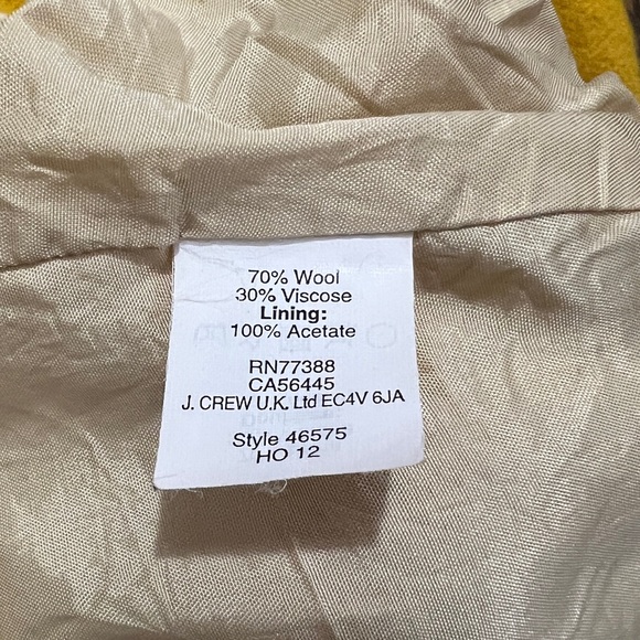 SOLD- J. Crew Mustard Yellow The Pencil Skirt Size 4 - Picture 6 of 7